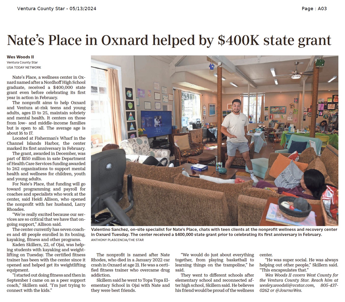 Nate's Place receives $400k state grant