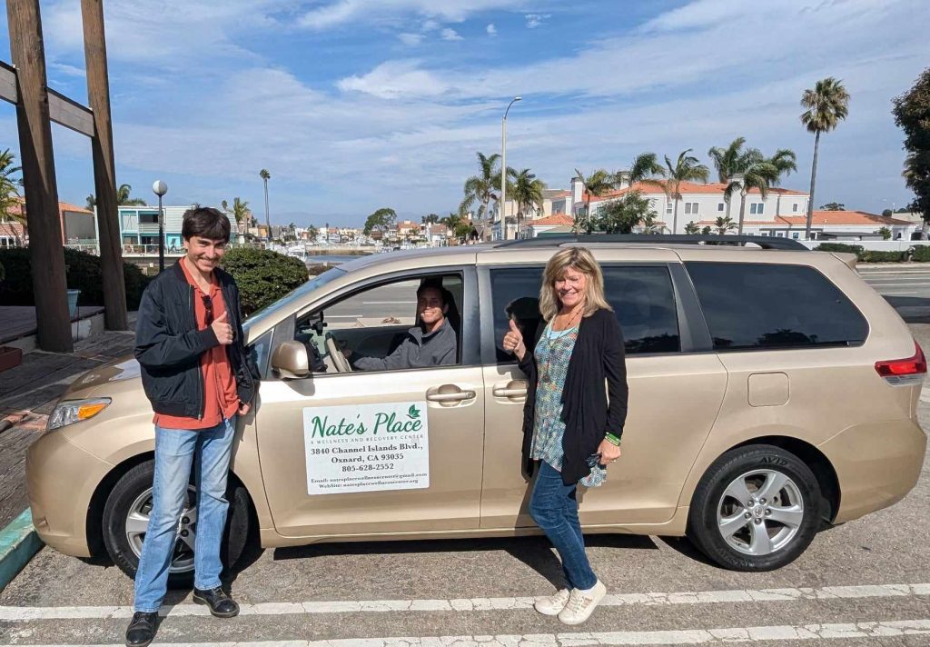1 Of Our 3 Vans, Peter Tussey Intern, John In Driver's Seat And Heidi